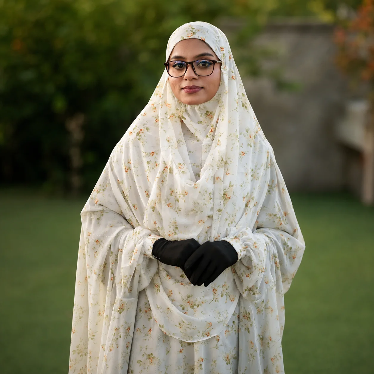 Premium Cherry Georgette Semi Long Khimar G108